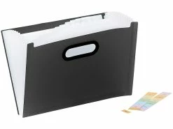 General Office Akten-Ordner:4er-Set Aktenordner Mit 13 Fächern, Register & Tragegriff, Schwarz -Infactory shop nx8853 0
