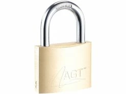 Alternative view of AGT Vorhangschloss:Vorhängeschloss Aus Messing, 48 Mm, 6 Schlüssel