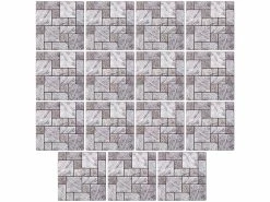 Infactory Bad Folie Selbstklebend:Selbstklebende 3D-Steinwandoptik-Fliesenaufkleber, 30 X 30cm, 20er-Set -Infactory shop nx9468 0