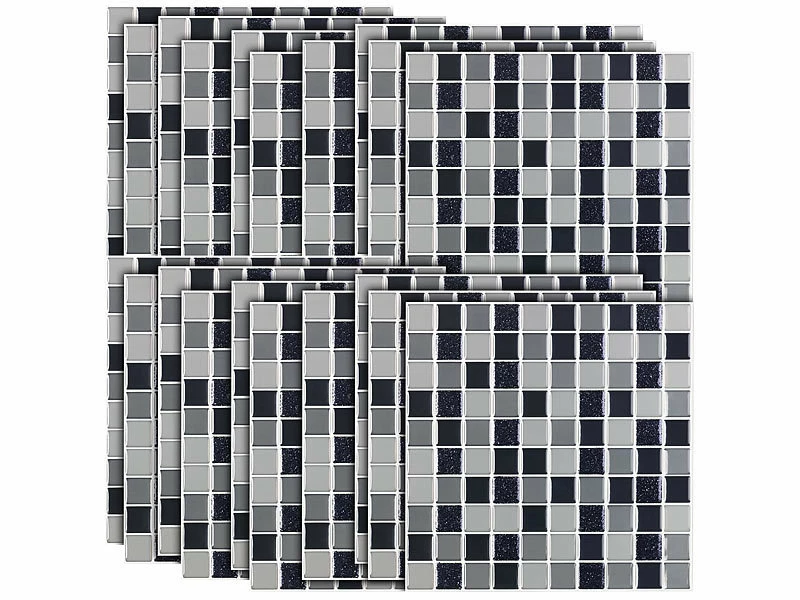 Infactory 3D Klebefolie Küche:Selbstklebende 3D-Mosaik-Glitzer-Fliesenaufkleber, 26 X 26cm, 20er-Set 2 Infactory 3D Klebefolie Küche:Selbstklebende 3D-Mosaik-Glitzer-Fliesenaufkleber, 26 X 26cm, 20er-Set – Bild 2