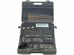 AGT Bohrerkoffer:Profi Bohrer- & Bit-Set 204-teilig, Chrom-Vanadium Inkl. Magnet-Adapt.