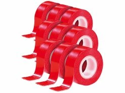 AGT Beidseitiges Klebeband:Doppelseitiges Klebeband "Power ZIP", 19 Mm X 1,5 M, 9er-Pack
