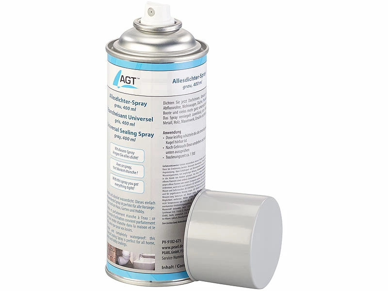 AGT Allesdichter Spray:6er-Set Allesdichter-Sprays Mit 6x 400 Ml, Grau 2 AGT Allesdichter Spray:6er-Set Allesdichter-Sprays Mit 6x 400 Ml, Grau – Bild 2