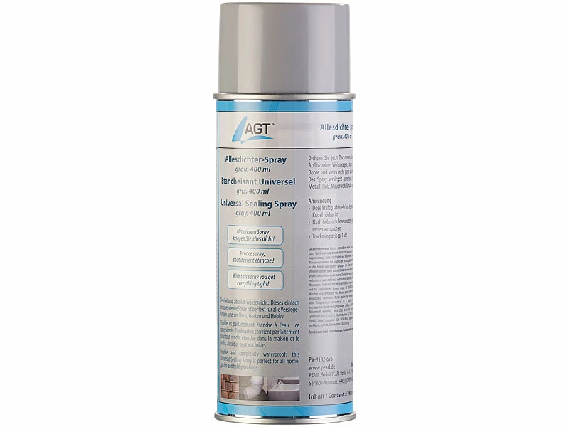 AGT Abdichtspray:3er-Set Allesdichter-Sprays Mit 3x 400 Ml, Grau 3 AGT Abdichtspray:3er-Set Allesdichter-Sprays Mit 3x 400 Ml, Grau – Bild 3