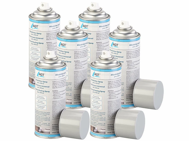 AGT Allesdichter Spray:6er-Set Allesdichter-Sprays Mit 6x 400 Ml, Grau 1 AGT Allesdichter Spray:6er-Set Allesdichter-Sprays Mit 6x 400 Ml, Grau