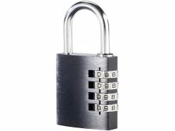 Alternative view of PEARL Vorhängezahlenschloss:2er-Set Vorhängeschlösser Aus Aluminium, Mit 4-stelligem Zahlencode