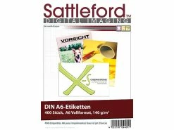 Sattleford Flaschenetiketten:400 Etiketten A6 105x148 Mm Für Laser/Inkjet