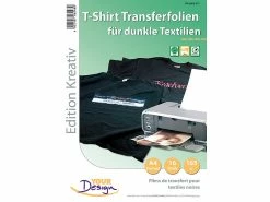 Your Design T Shirt Folie:16 T-Shirt Transferfolien Für Bunte Textilien A4 Inkjet