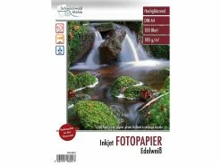 Schwarzwald Mühle Fotopapier Dina4:Hochglanz-Fotopapier "Edelweiß", A4, 180 G/m², 100 Blatt