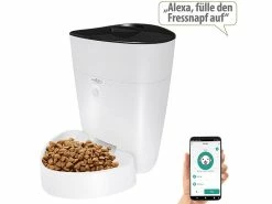 Infactory Futterautomat Katze:Smarter Futterspender Für Hunde & Katzen Mit WLAN Und App, 4 L